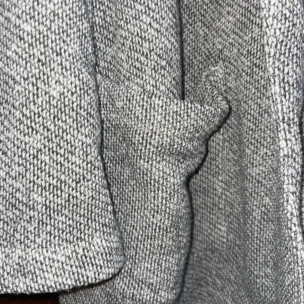 Eileen Fisher XL Organic Cotton Gray Open Front Woven Jacket - Picture 4 of 7